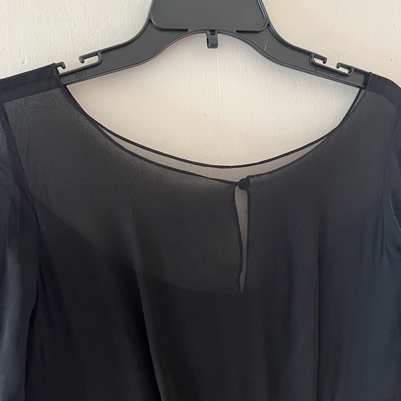 JEANNENE BOOHER Dead-stock Vintage Black Silk Georgette Dress with Sequin Vest - Picture 4 of 16